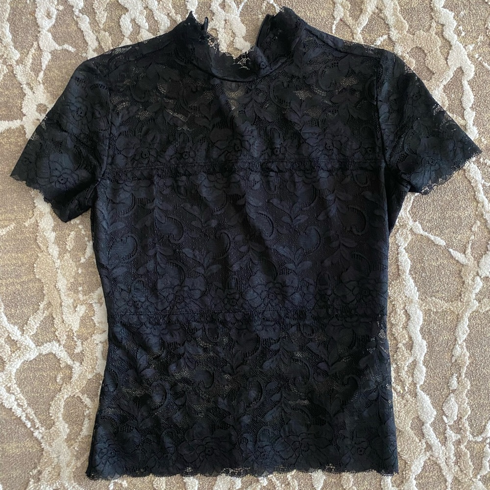 Elegant Black Lace Top